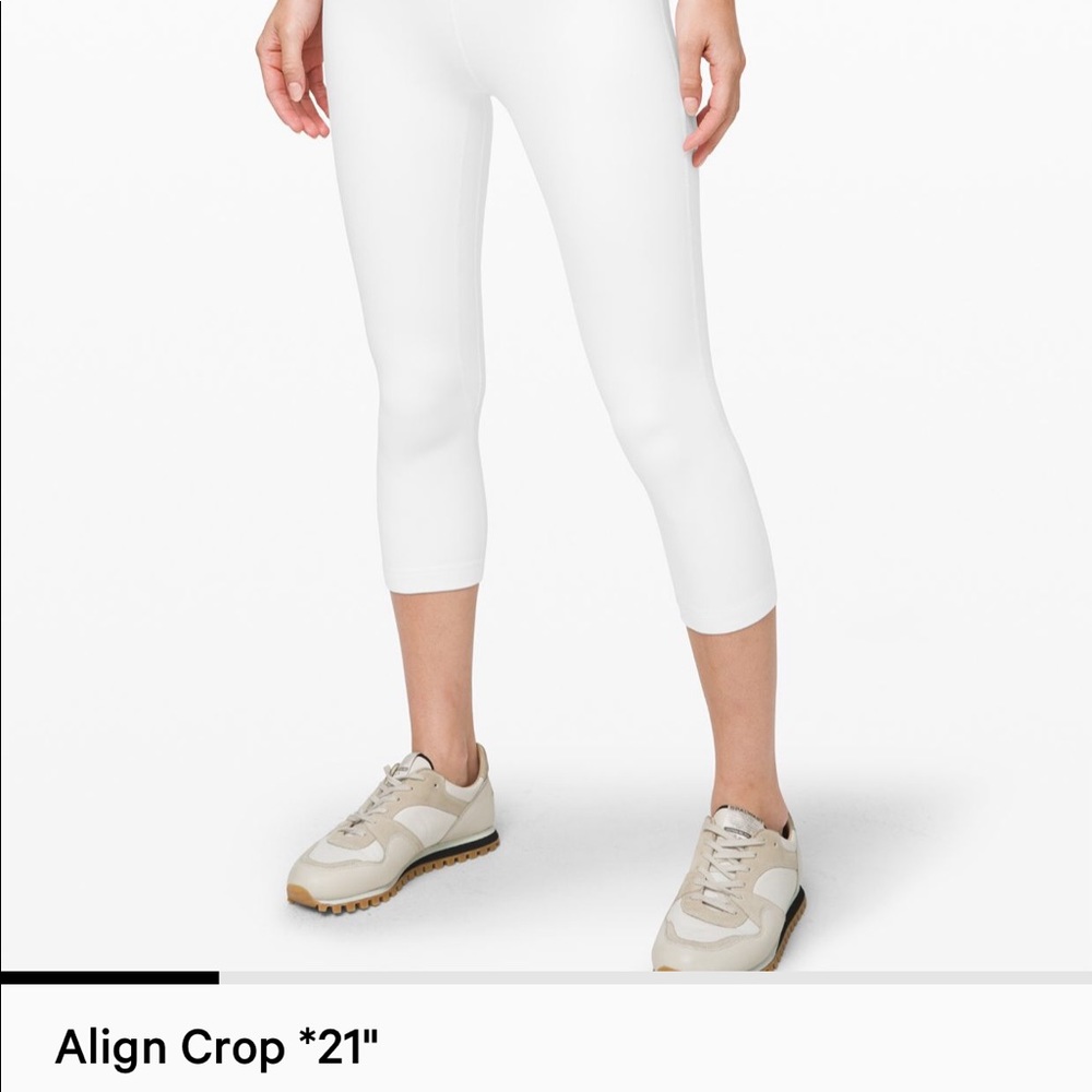 Align 21inch white crop EUC size 6